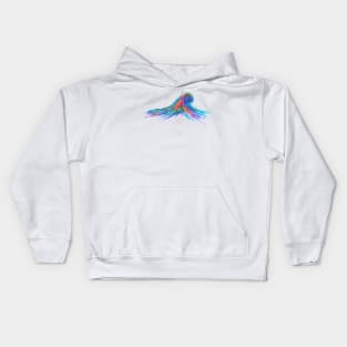 Painted Rainbow Ocean Wave Kids Hoodie